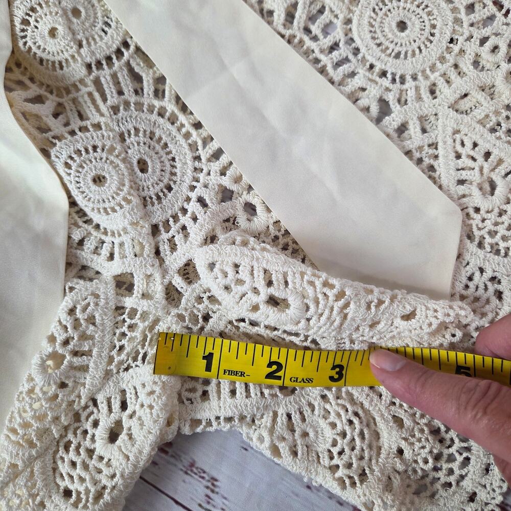 Cynthia Rowley Swim Lace Cover-up Shorts M Tie Waist Whimsy Fairy Vacation NWT - Picture 8 of 9